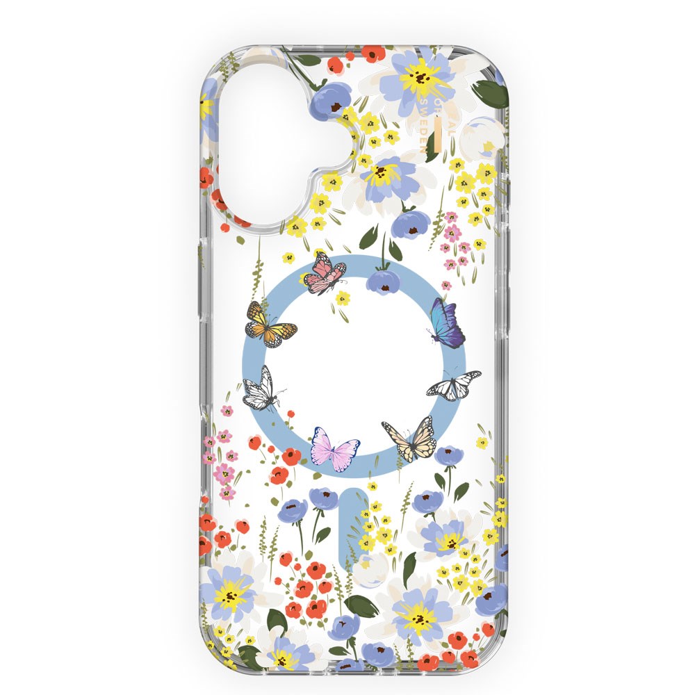 iPhone 16 iDeal Of Sweden Clear Cover - MagSafe Kompatibel - Artistic Garden
