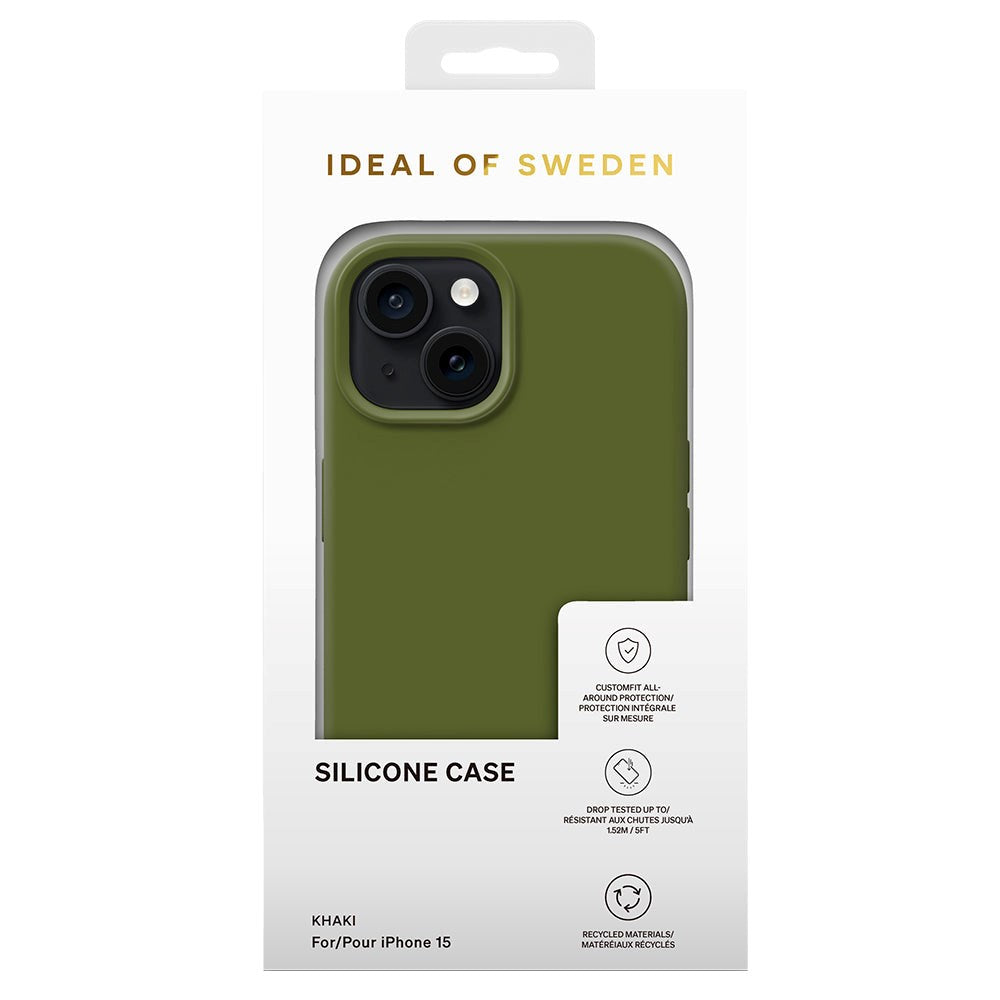 iDeal Of Sweden Silikone Cover til iPhone 15 - Khaki