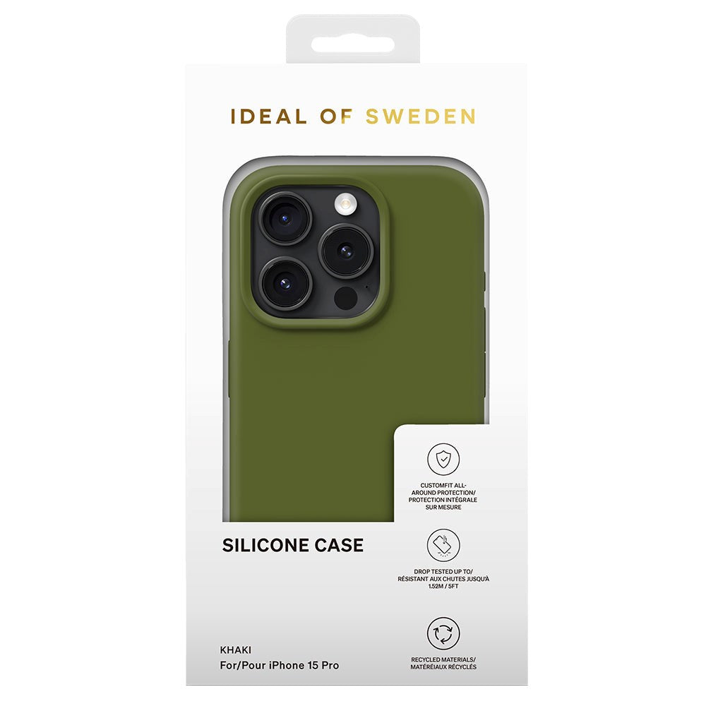 iDeal Of Sweden Silikone Cover til iPhone 15 Pro - Khaki
