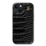 iDeal Of Sweden iPhone 15 Vegan Leather Cover - Black Croco