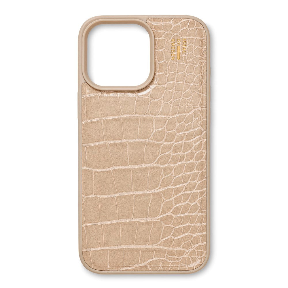 iDeal Of Sweden iPhone 16 Pro Max Vegan Leather Cover - Warm Beige Croco