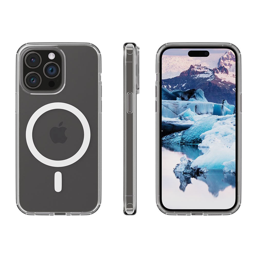 dbramante1928 iPhone 15 Pro Iceland Pro Case - 100% Genbrugsplast - MagSafe Kompatibel - Gennemsigtig