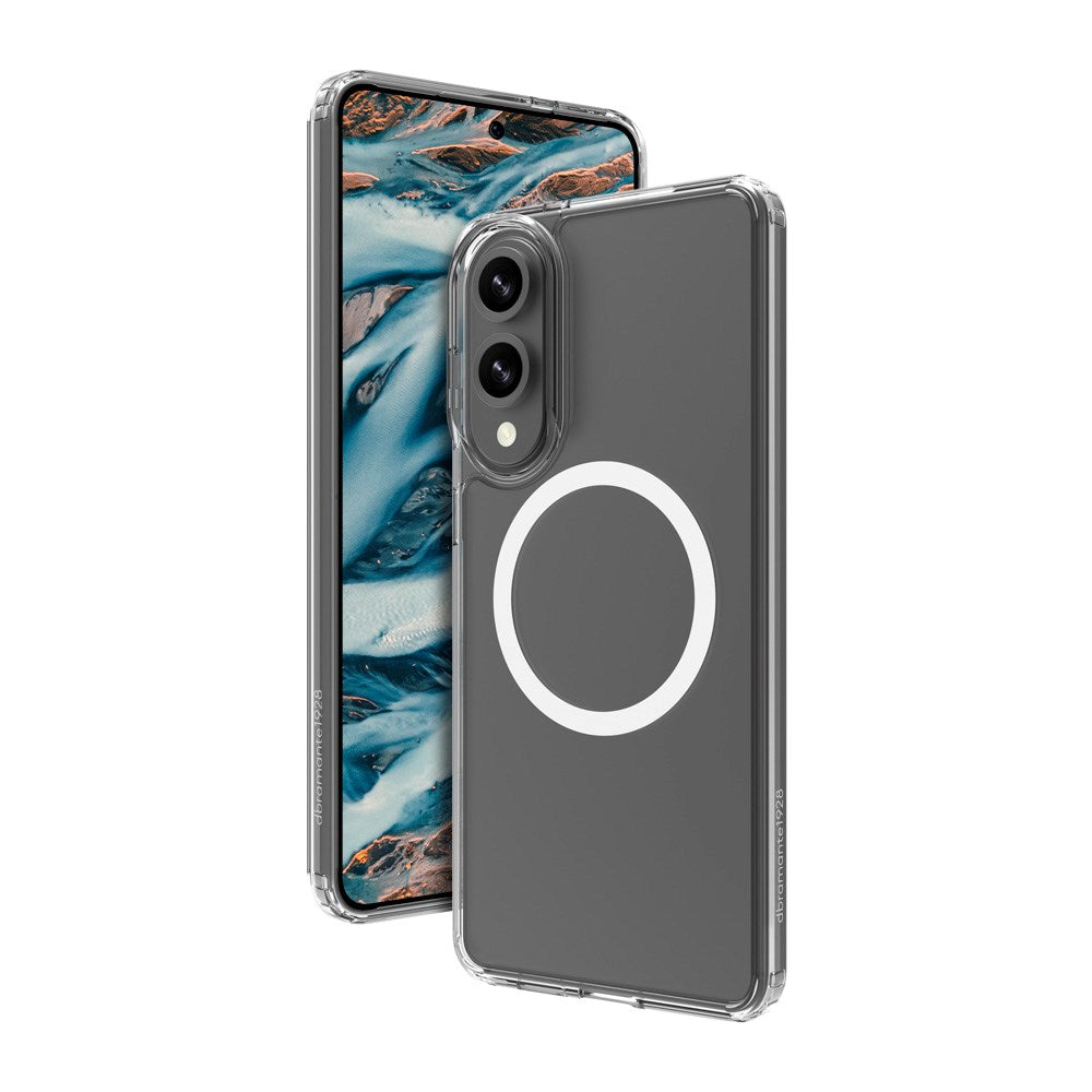 dbramante1928 Samsung Galaxy S25 Edge Iceland Pro Case - 100% Genbrugsplast - MagSafe Kompatibel - Gennemsigtig / Hvid