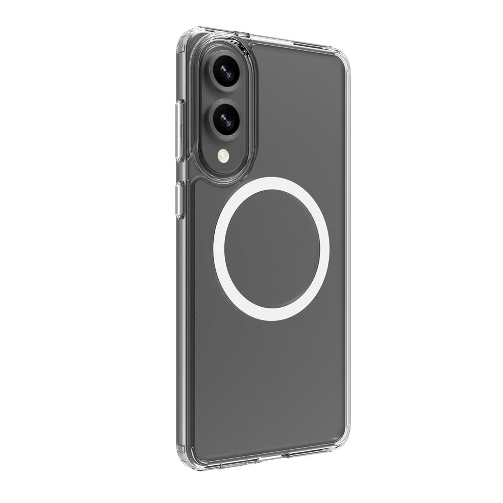 dbramante1928 Samsung Galaxy S25 Edge Iceland Pro Case - 100% Genbrugsplast - MagSafe Kompatibel - Gennemsigtig / Hvid