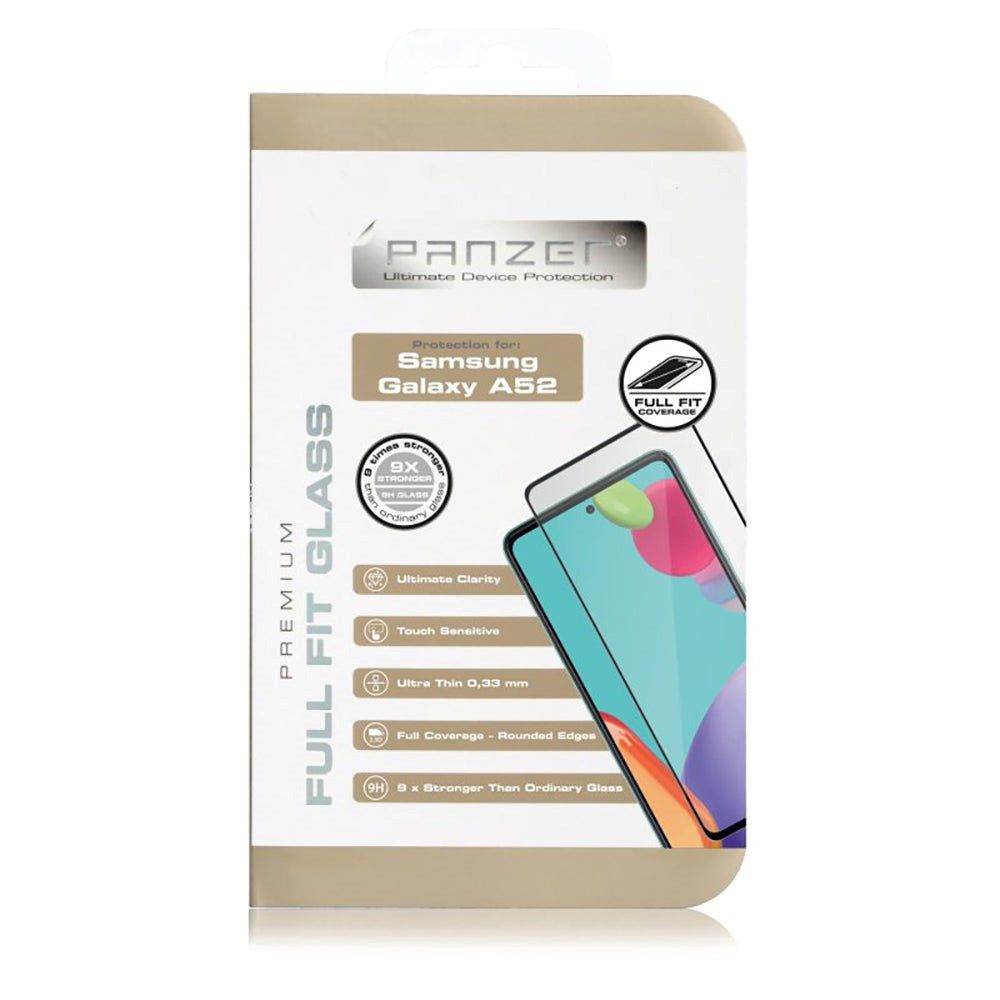 Samsung Galaxy A52s (5G) / A52 5G PANZER Premium Full-Fit Glass - Sort Ramme