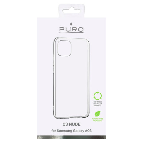 Puro Samsung Galaxy A03 "NUDE" Ultra Slim Bagside Cover 0.3mm - Gennemsigtig