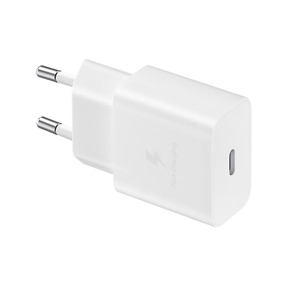 Original Samsung Power Fast Charger Vægoplader 15W m. USB-C til USB-C Kabel - Hvid