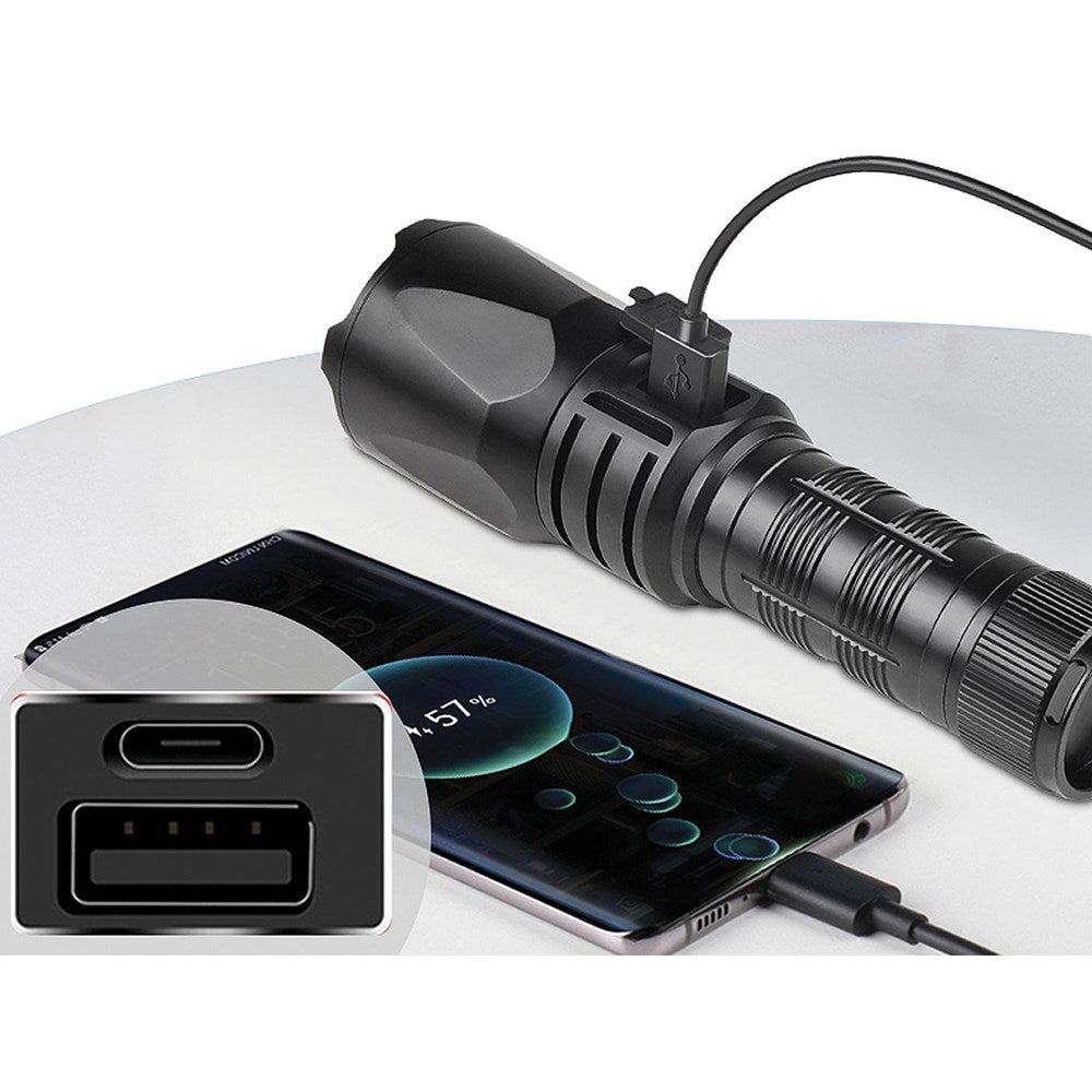 Sandberg Survivor Powerbank 5.000 mAh m. Lommelygte - 1x USB-A - Sort