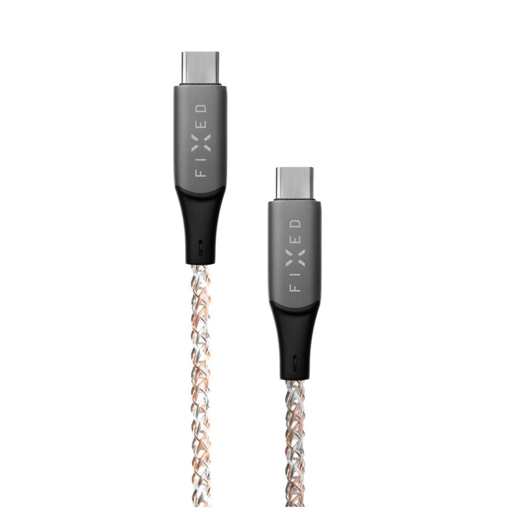 Fixed Lysende LED USB-C til USB-C 60W Kabel 1.2 m - Multifarvet