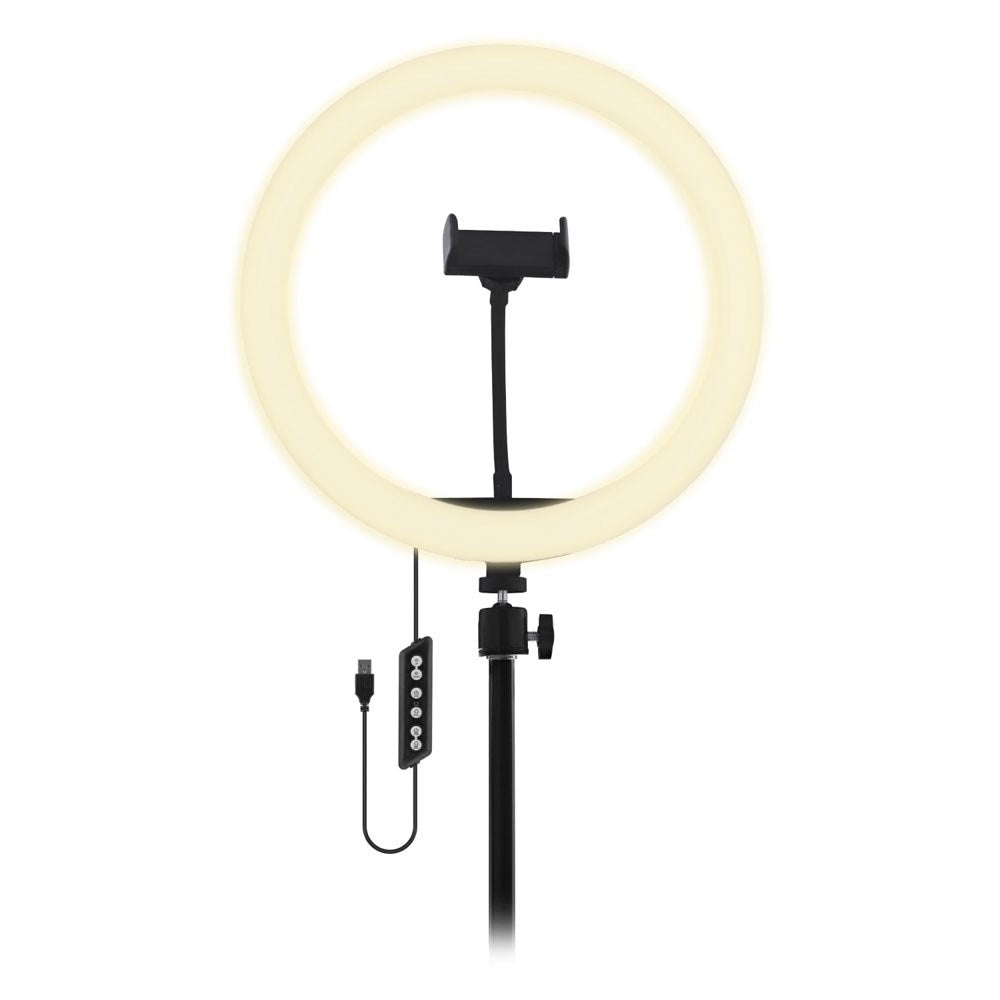 T'NB Influence Pro 12" Multifarvet LED Ring Light inkl. Justerbar Tripod til Telefon - Sort - (DEMO)