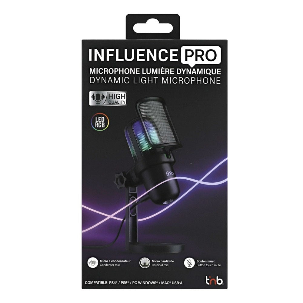 T'NB Influence Pro Gaming Mikrofon med LED Lys - Sort