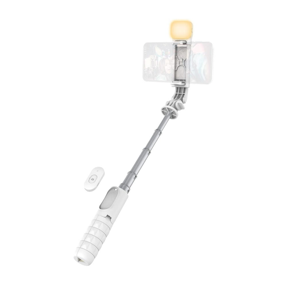 T'NB Influence Pro Selfie Stang - Tripodfunktion - LED Lys - Hvid