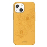 Pela Classic Honey Bee Miljøvenligt Plantebaseret Case Til iPhone 13 Mini - Orange