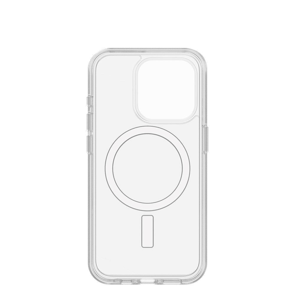 iPhone 15 OtterBox Protection + Power Kit - MagSafe Cover, Skærmbeskyttelse & 30W Vægoplader - Gennemsigtig / Hvid