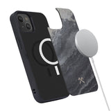 iPhone 13 Mini Woodcessories Bumper Case Stone - MagSafe Kompatibel - Camo Grey