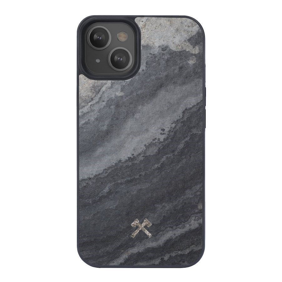 iPhone 13 Mini Woodcessories Bumper Case Stone - MagSafe Kompatibel - Camo Grey