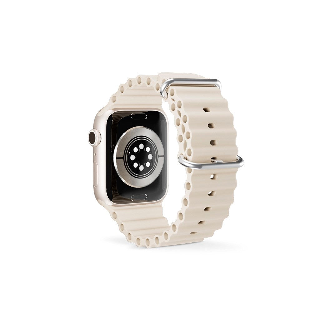 Epico Apple Watch (38/40/SE/41/42mm) Ocean Silikone Urrem - Cremehvid