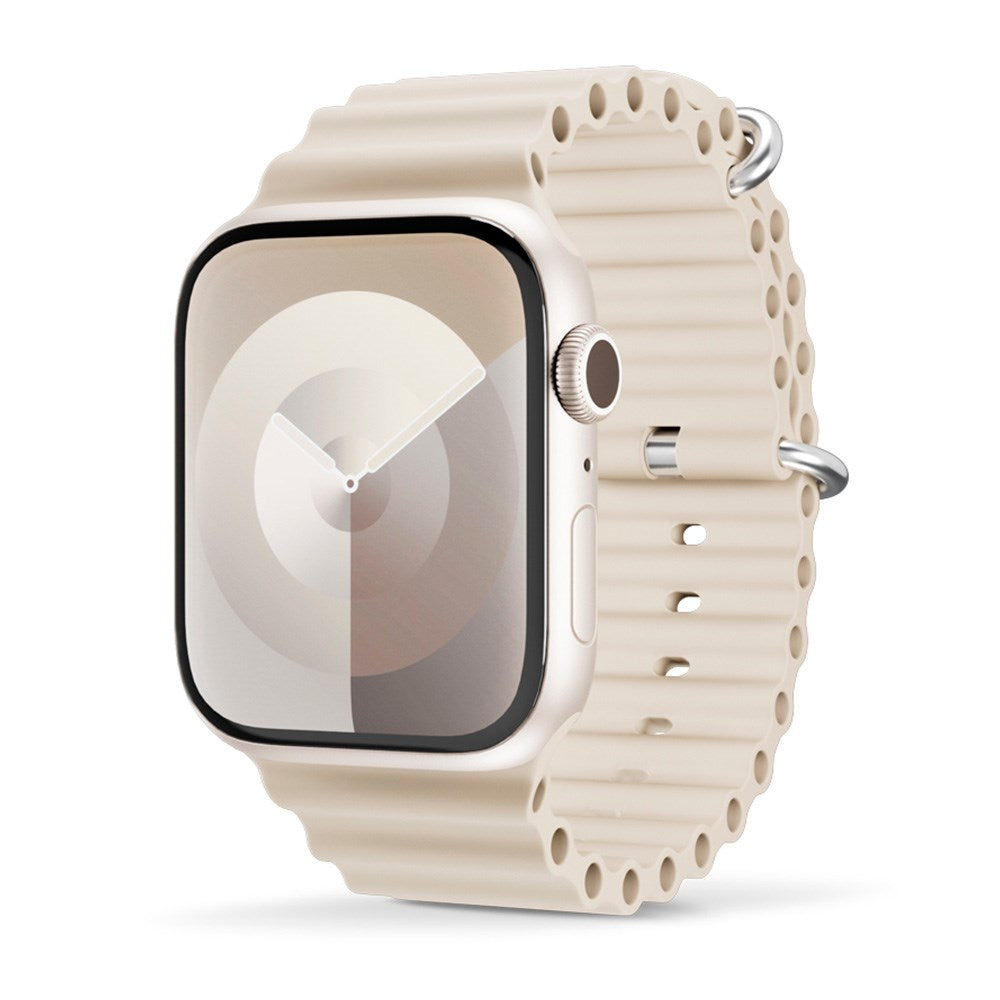 Epico Apple Watch (42/44/SE/45/46/49mm) Ocean Silikone Urrem - Cremehvid