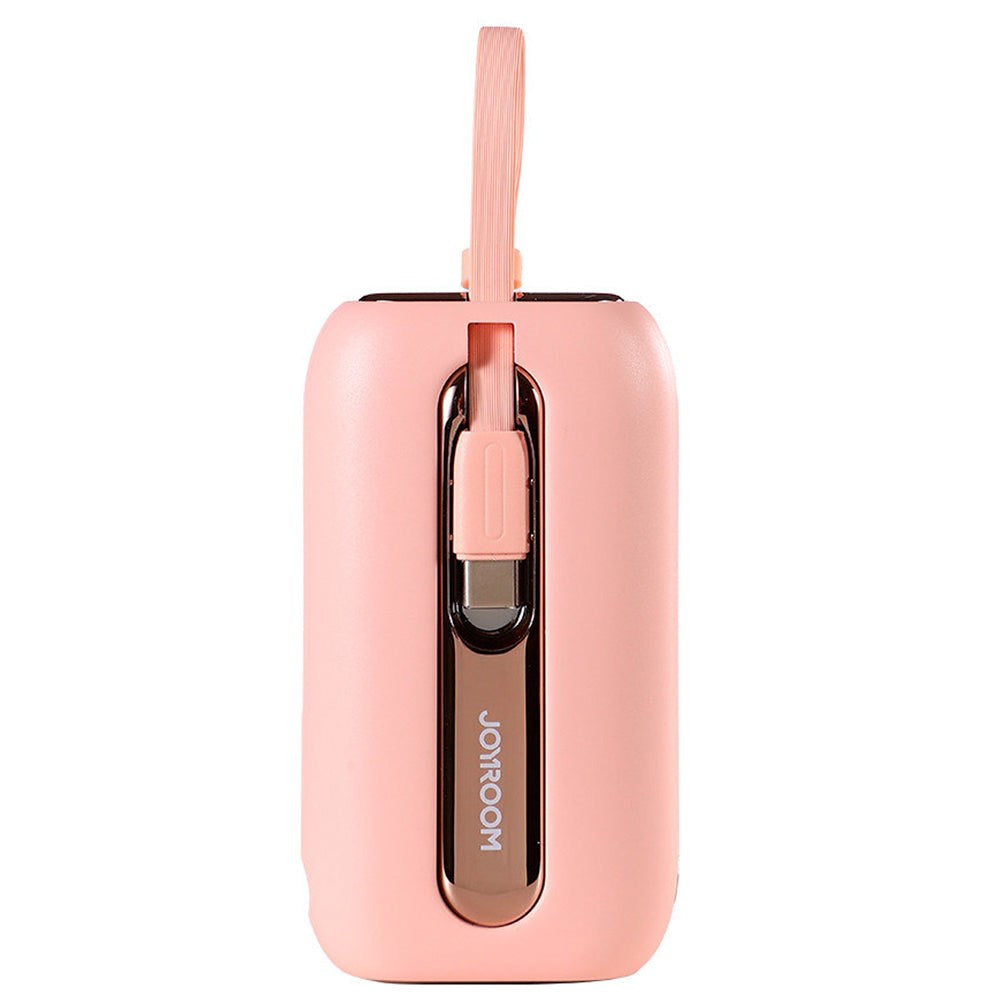 Joyroom JR-L012 Powerbank 22.5W USB-C PD m. Indbygget USB-C & Lightning - 10.000 mAh - Lyserød
