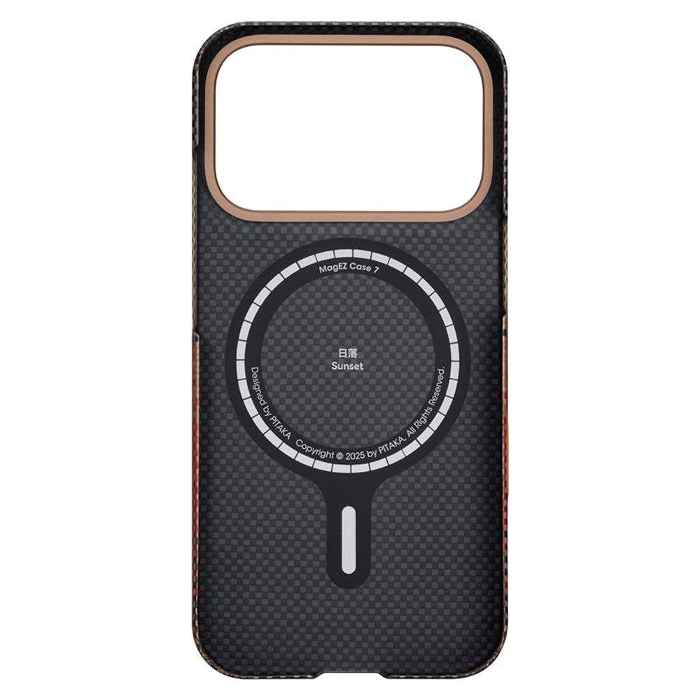PITAKA iPhone 17 Pro Max Ultra Slim Bagside Cover - MagSafe Kompatibel - Sunset