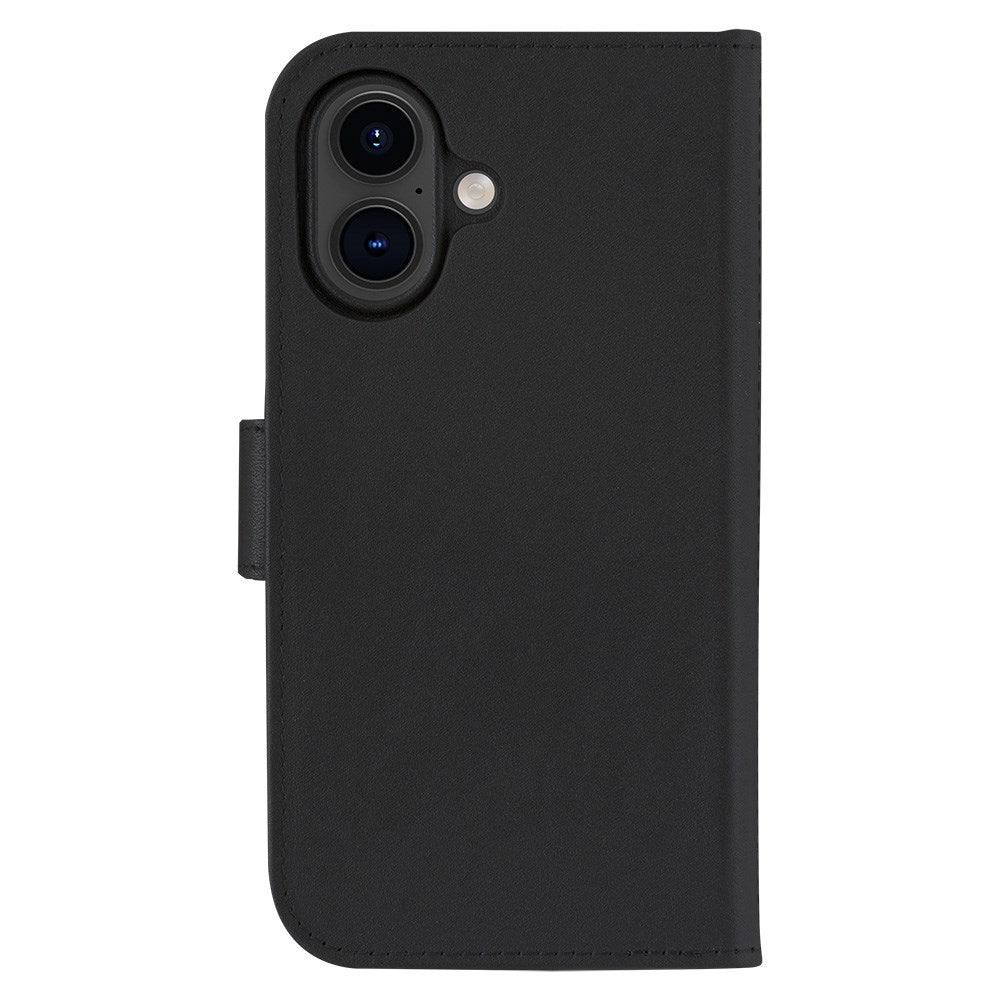 dbramante1928 iPhone 16 Lynge Ægte Læder Magnet Flip Cover - MagSafe Kompatibel - Black