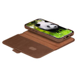 dbramante1928 iPhone 16 Plus Lynge Ægte Læder Magnet Flip Cover - MagSafe Kompatibel - Tan