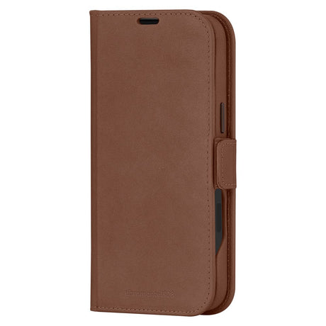 dbramante1928 iPhone 16 Plus Lynge Ægte Læder Magnet Flip Cover - MagSafe Kompatibel - Tan