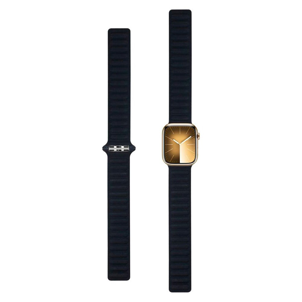 Apple Watch (38/40/SE/41/42mm) Magnetisk Finewoven Lippa Rem - Sort