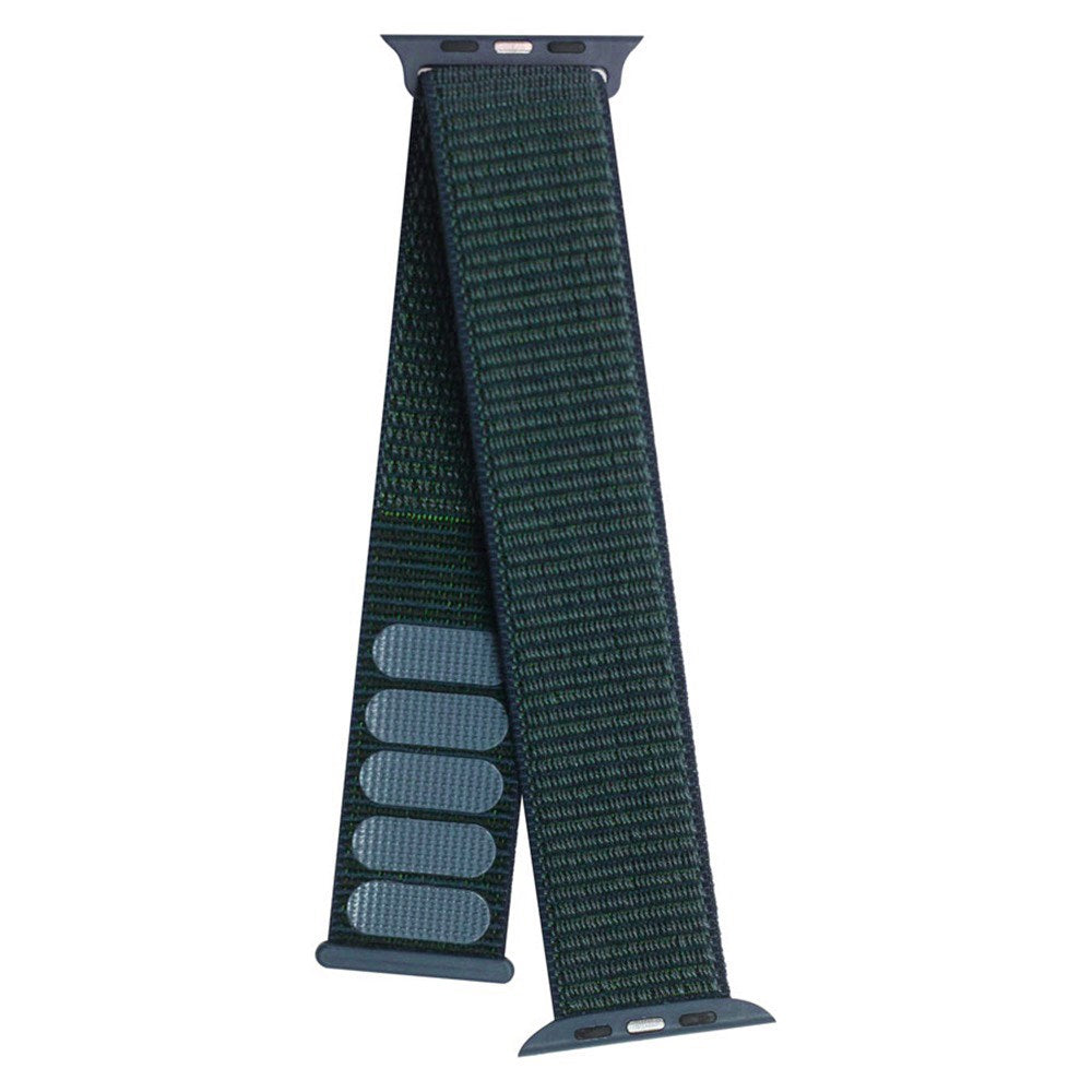 Apple Watch (38/40/SE/41/42mm) Nylon Rem Lippa - Blågrøn