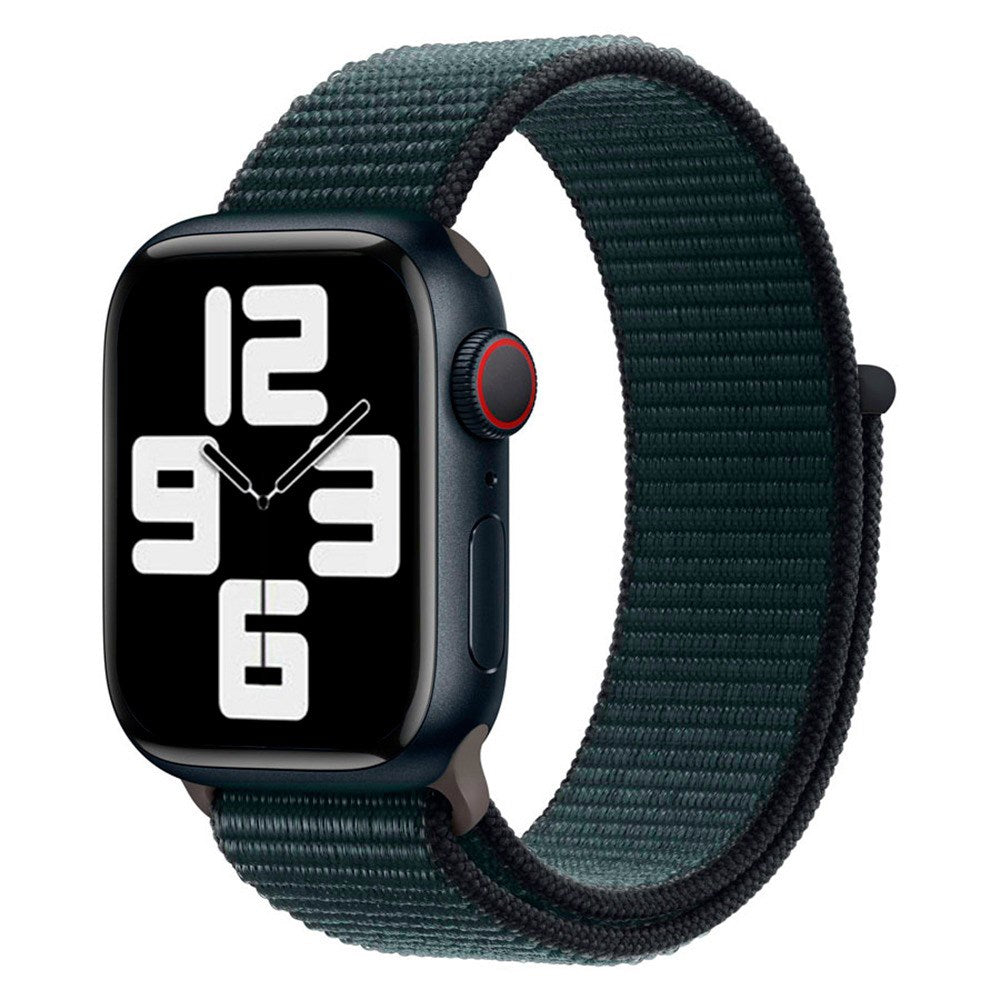 Apple Watch (38/40/SE/41/42mm) Nylon Rem Lippa - Blågrøn