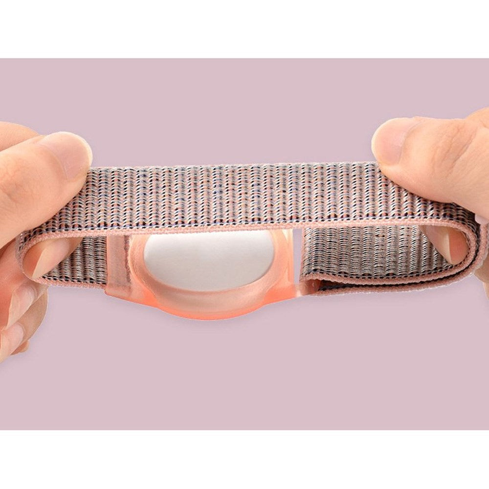 Lippa Justerbart Nylon Armbånd til Apple AirTag 1. & 2. Gen. - Lyserød