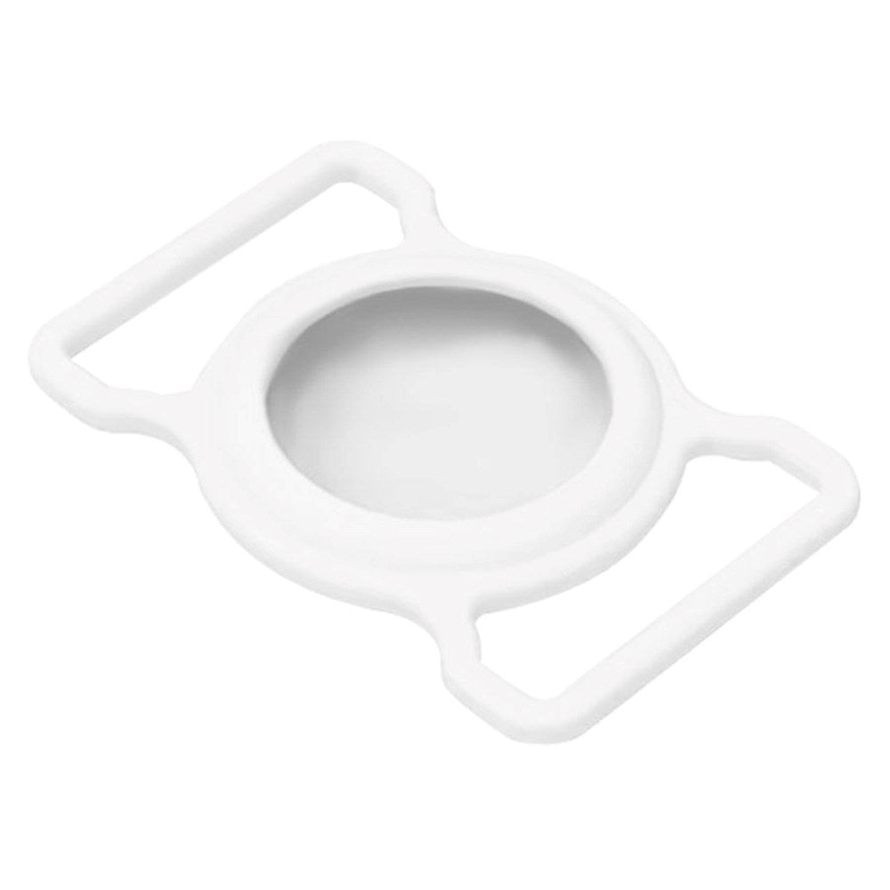 Silikone AirTag Holder til Halsbånd - Hvid