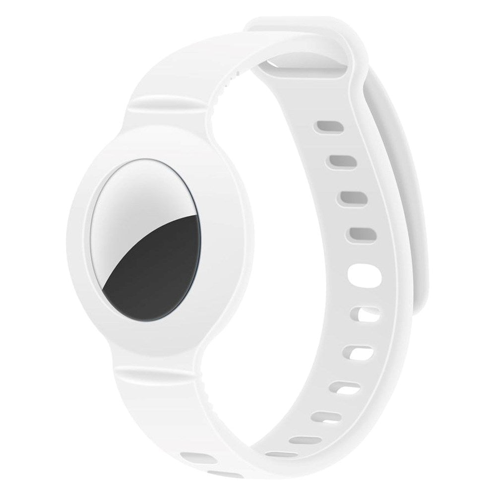 Silikone Apple AirTag Armbånd - Hvid