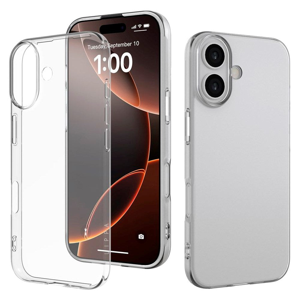 Lippa iPhone 17 Slankt Fleksibelt Plastik Bagside Cover - Gennemsigtig