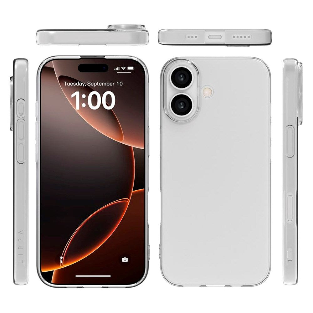 Lippa iPhone 17 Slankt Fleksibelt Plastik Bagside Cover - Gennemsigtig