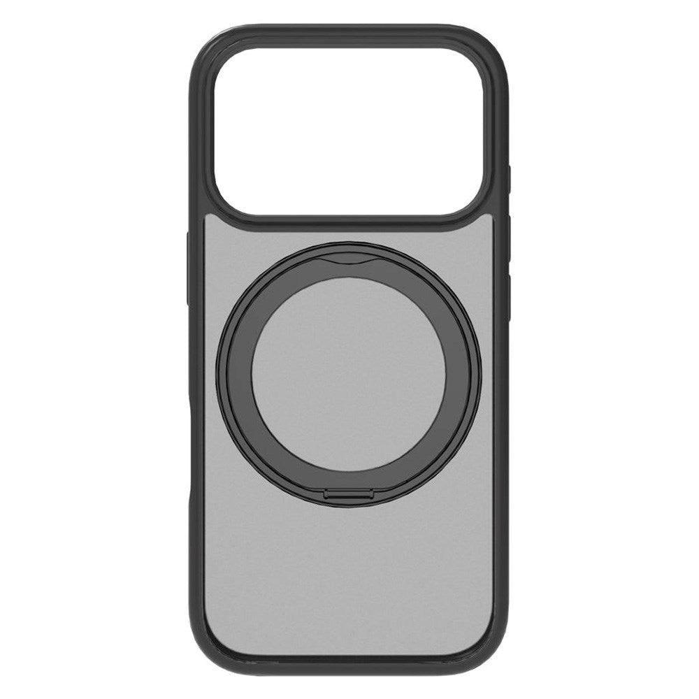 Lippa iPhone 17 Pro Hybrid Cover m. Roterende Kickstand - MagSafe Kompatibel - Mat / Sort