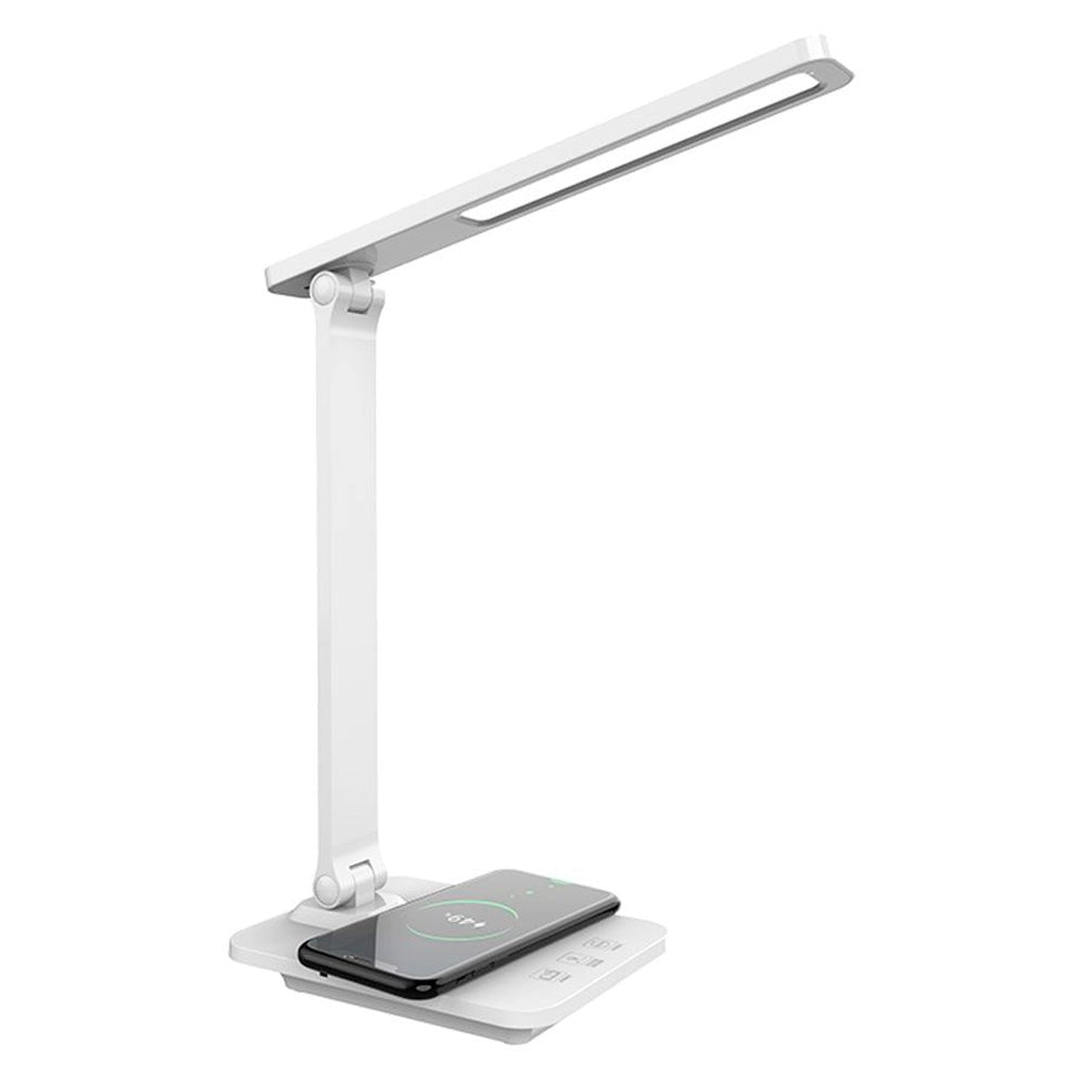 Lippa LED Lampe m. Trådløs Opladning & Mobilholder - Hvid