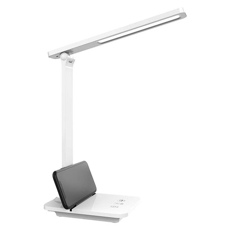 Lippa LED Lampe m. Trådløs Opladning & Mobilholder - Hvid