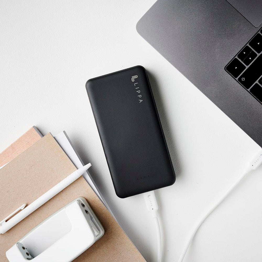 Lippa 10.5W Powerbank 20.000 mAh - Sort