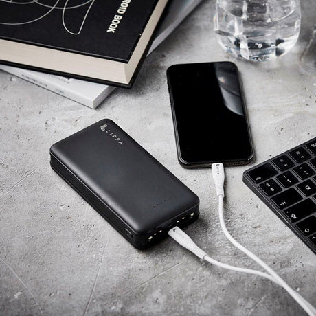 Lippa 10.5W Powerbank 20.000 mAh - Sort