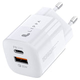 Lippa Vægoplader 33W m. USB-C PD & USB-A QC - Hvid