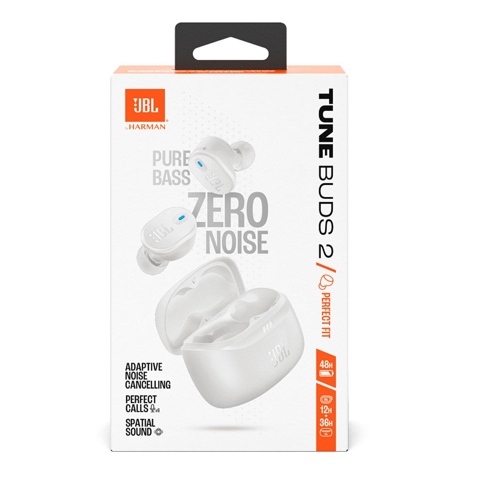 JBL Tune Buds 2 - True Wireless Hovedtelefoner m. Aktiv Støjreduktion - In-Ear - Hvid