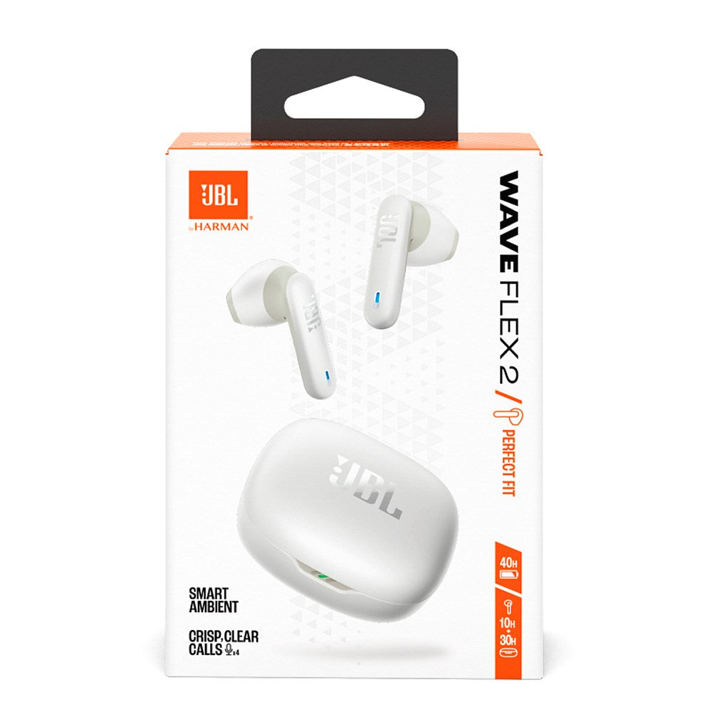 JBL Wave Flex 2 True Wireless Hovedtelefoner - In-Ear - Hvid