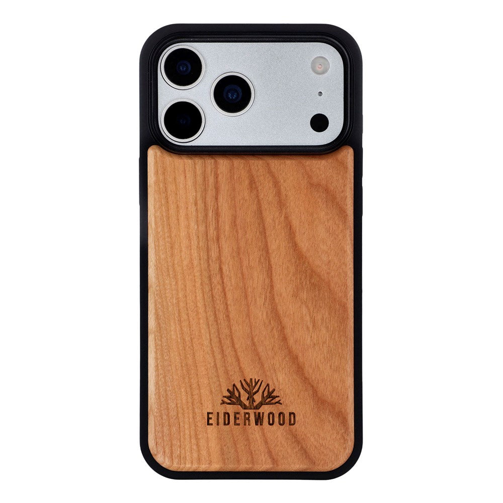 iPhone 17 Pro Max - EIDERWOOD Magnetisk Træcover - MagSafe Kompatibel - Kirsebærtræ