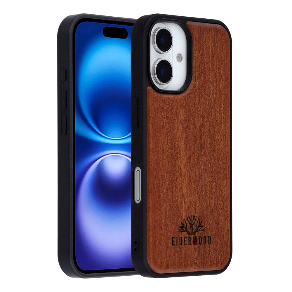 iPhone 16 - EIDERWOOD Magnetisk Træcover - MagSafe Kompatibel - Palisander