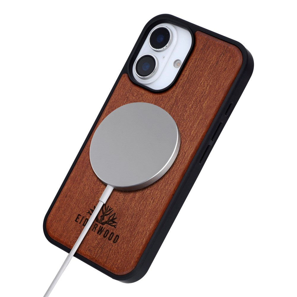 iPhone 16 - EIDERWOOD Magnetisk Træcover - MagSafe Kompatibel - Palisander