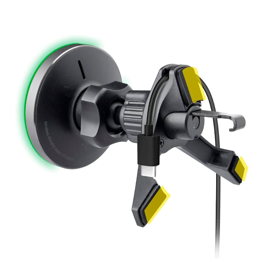 SBS Snap Charge Mobilholder til Bil m. Trådløs Opladning 15W - MagSafe Kompatibel - Sort