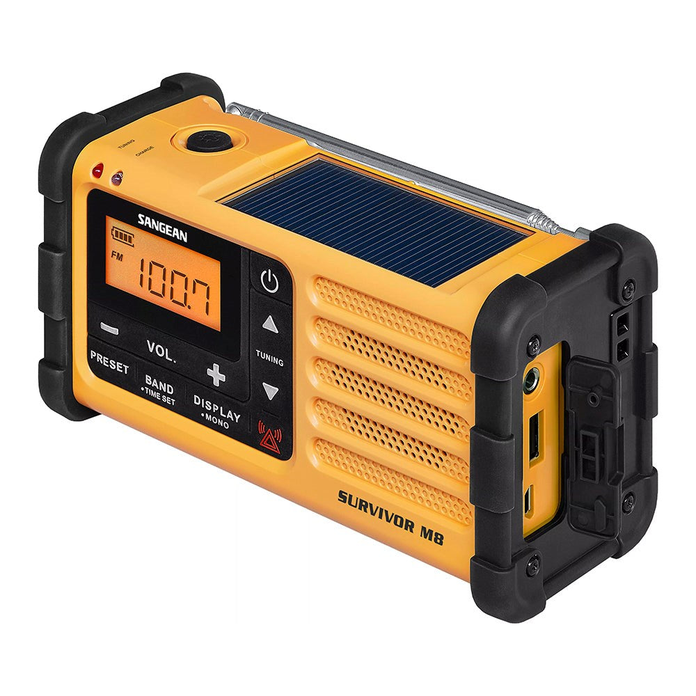 SANGEAN Survivor M8 MMR-88 Radio - Sort / Gul