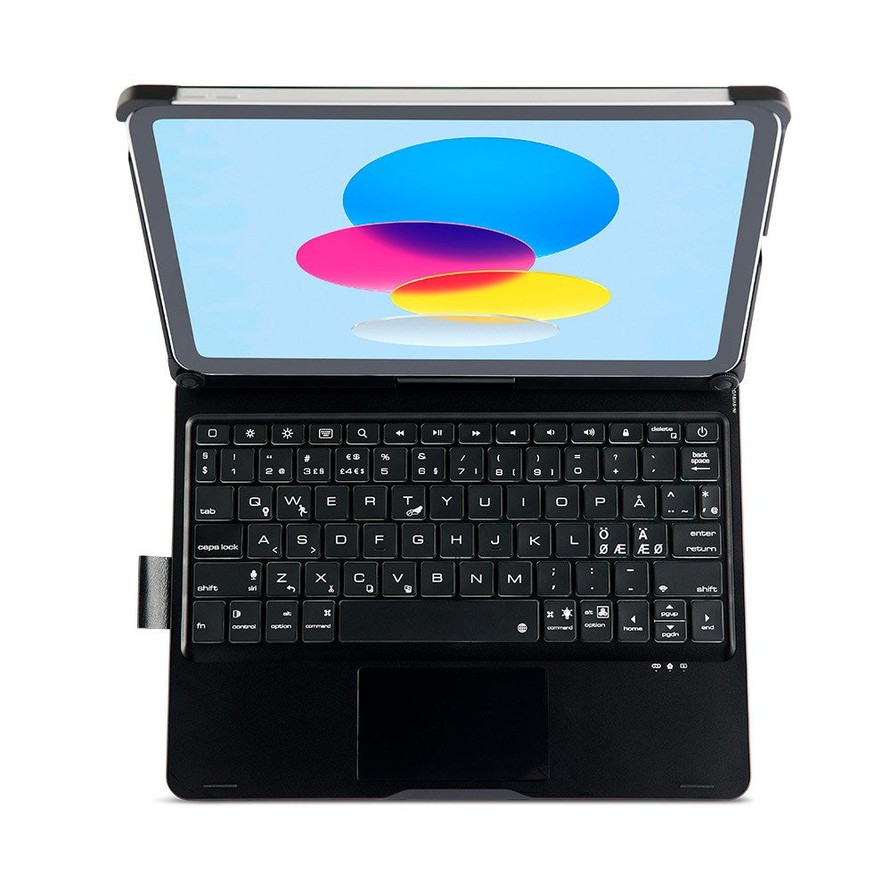 iPad 11" (2025) / iPad 10.9" (2024/2022) Xceed CoverKey Trådløs Tastatur m. Cover (XCCK08SCBLK) - Nordic layout - Black