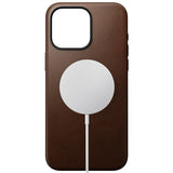 iPhone 15 Pro Max Nomad Modern Leather Case - MagSafe Kompatibel - Brun